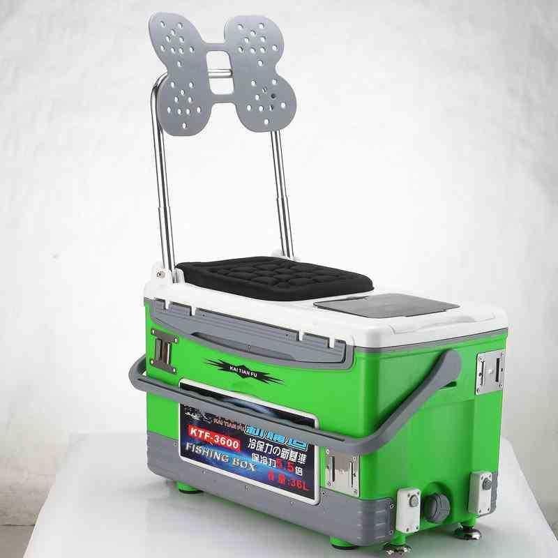 Open a new multipurpose fishing box with a sky ax, and a four-tangled fishing gear box